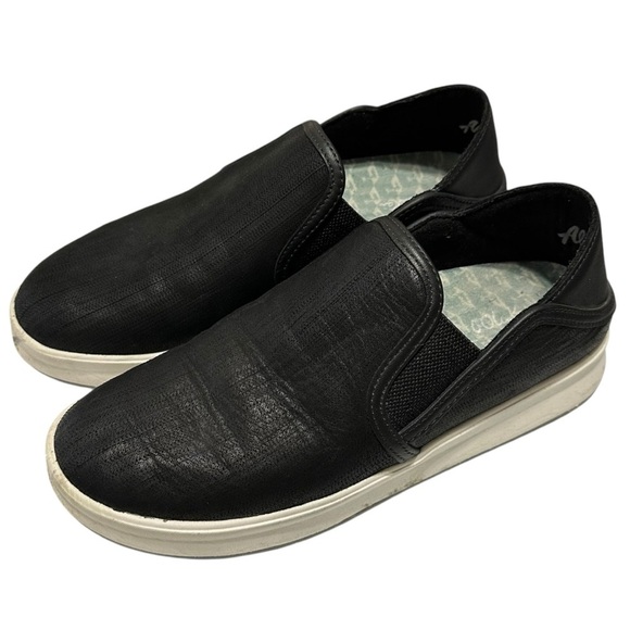 Olukai Ki’ilehe Sneakers Women’s 6.5 Black Leather Slip On Convertible Heel Shoe - Picture 4 of 8